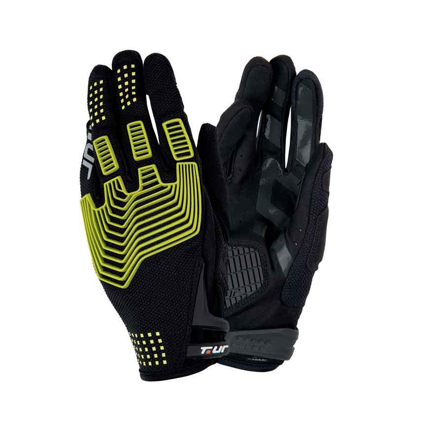 GUANTES G-THREE - NEGRO AMARILLO FLUORESCENTE