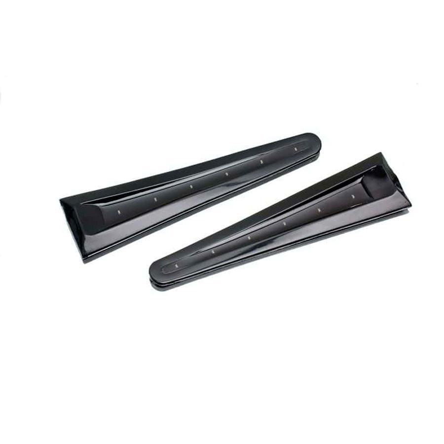EMBELLECEDOR TRIANGULAR BASE NEGRA LEDS AZULES    4177A