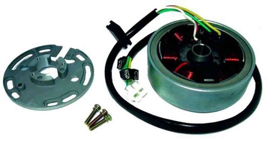 VOLANTE MAGNETICO KOKUSAN 6 POLOS 12V 85W (MOTOR DERBI SIN ARRANQUE EL?CTRICO)   KOKUSAN  04168513