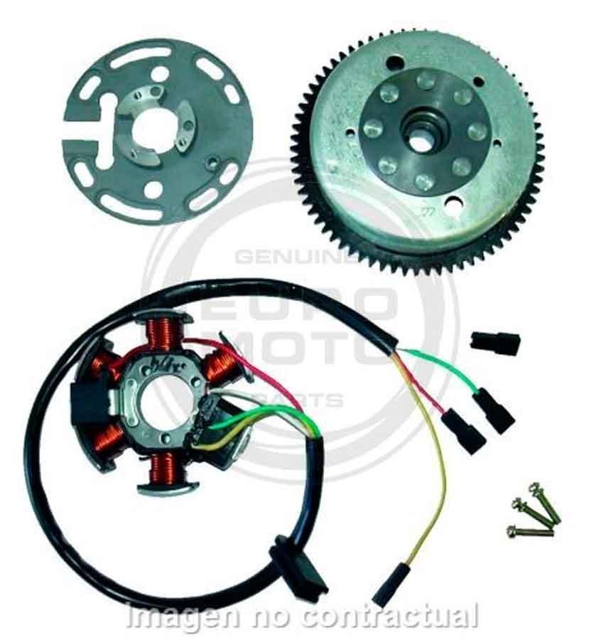 VOLANTE MAGNETICO KOKUSAN 6 POLOS 12V 85W (MOTOR DERBI/PIAGGIO 6 MARCHAS CON ARRANQUE EL?CTRICO)    04168535