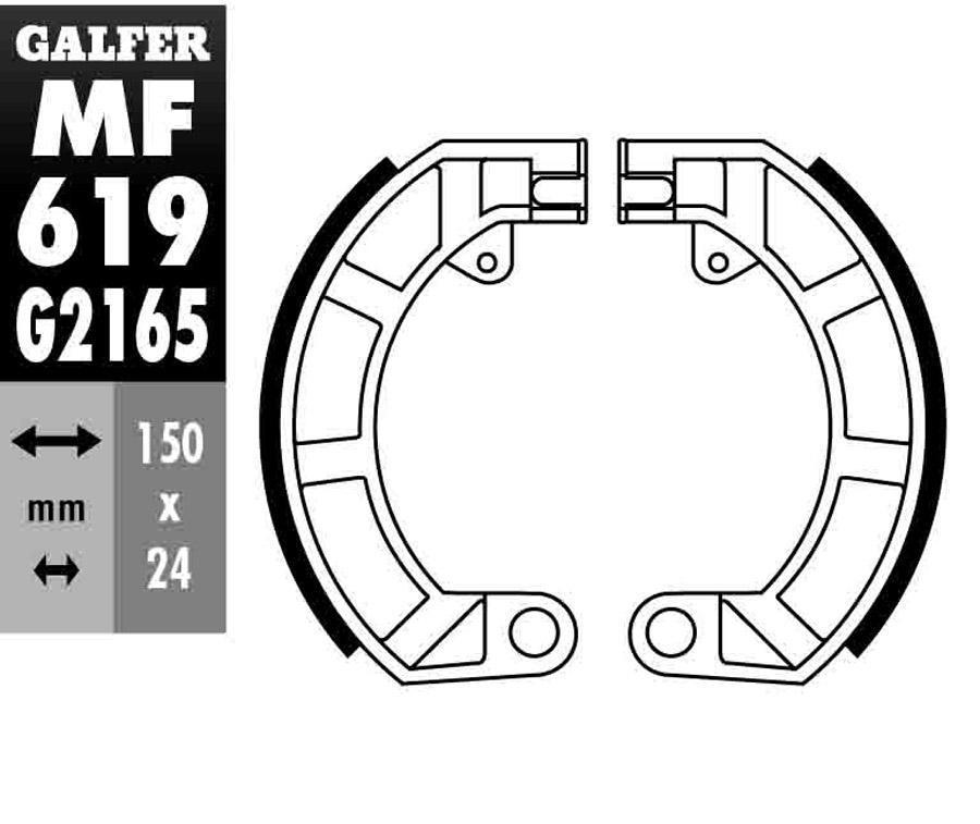 ZAPATAS FRENO GALFER 619